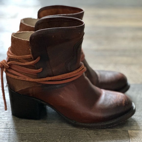 Freebird by Steven Shoes - Brown Leather Ankle Boots
